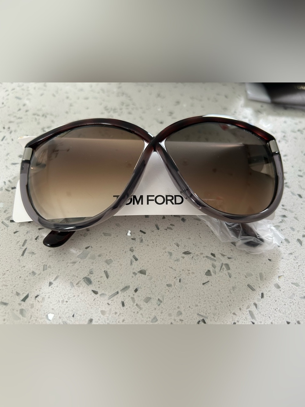 Tom Ford Brown Gradient Oversized Women's Sunglasses - Picture 9 of 9